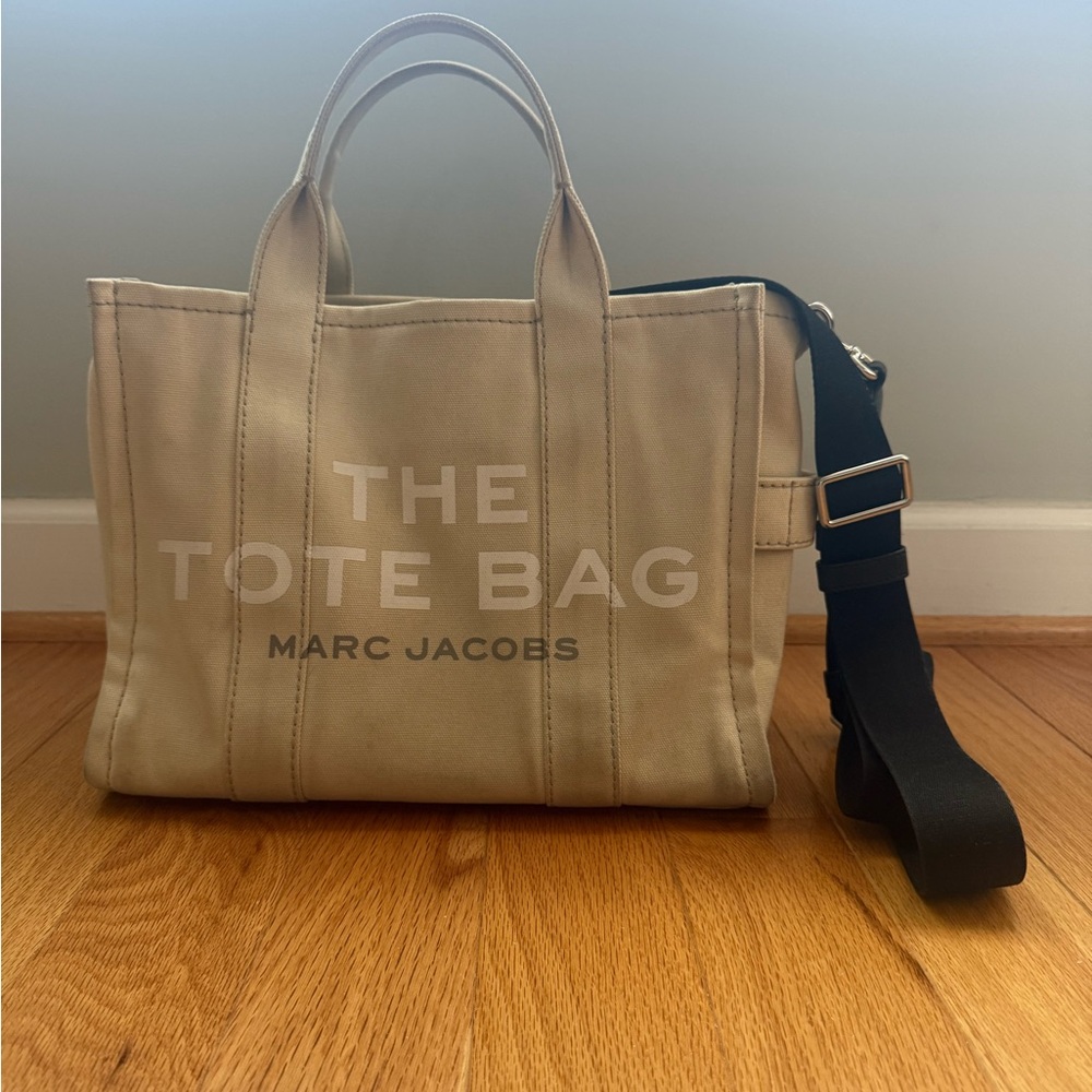 Marc Jacobs Tan Tote Bag with Black Strap